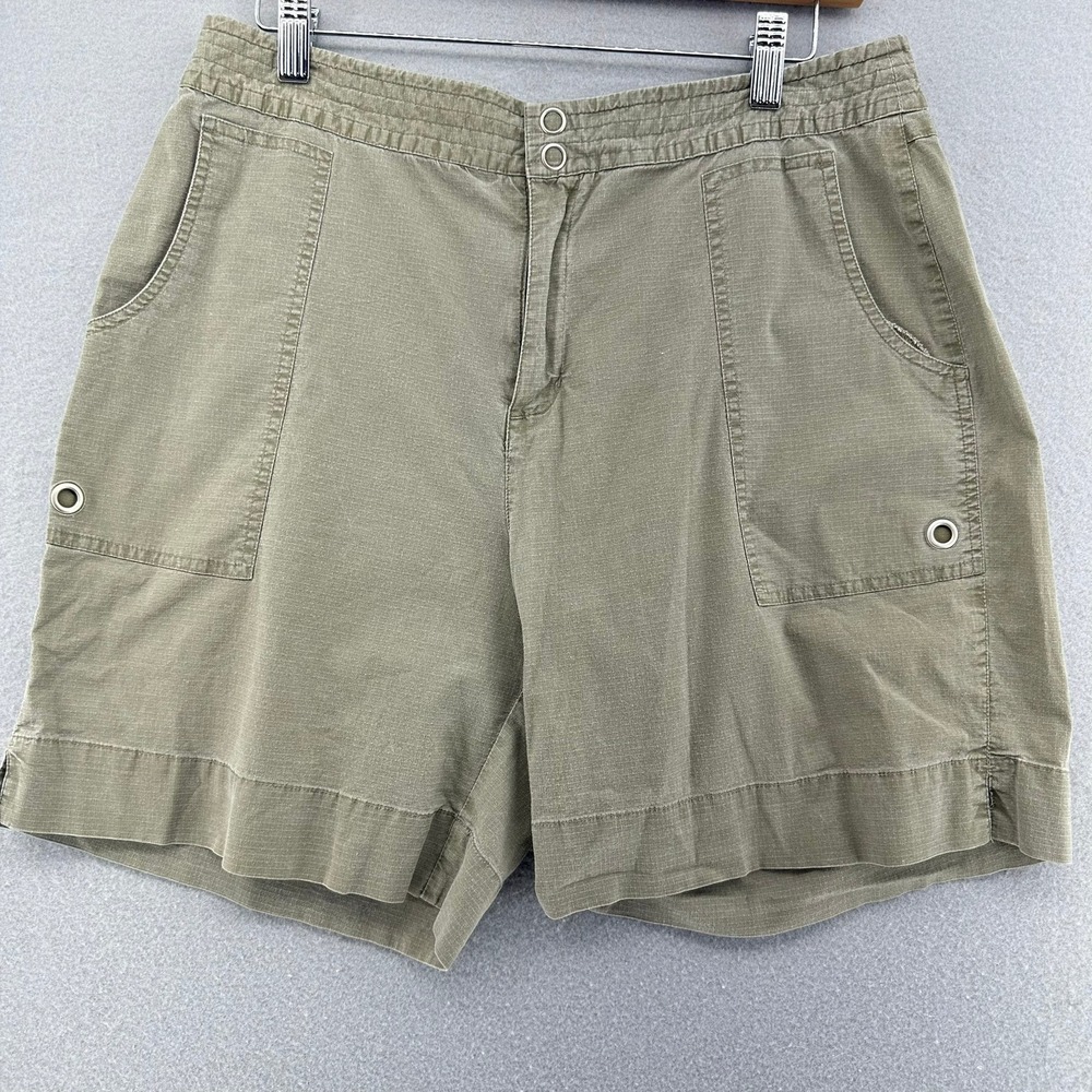 Chico's Olive Green Cargo Pockets Casual Womens Medium (30" Waist) Gorp Hiking